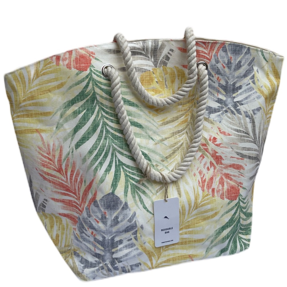 🏖 Tommy Bahama Canvas Beach Tote Bag. Large.
